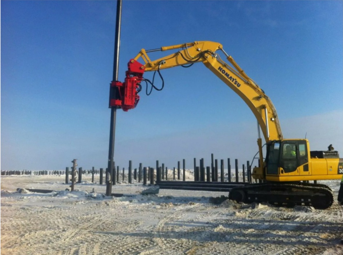 Вибропогружатель на экскаватор: принцип работы и применение